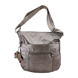 Kipling Grey Large Crossbody Bag - Size 12x11x4